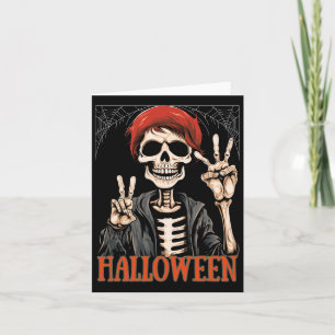 Cartão Skeleton Apocalypse Night No Halloween Engraçado