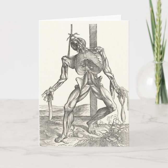 Cartão Skeleton Cadaver Corpse Anatomy Medical (Frente)