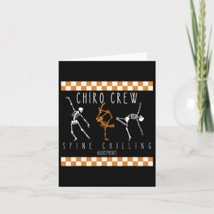 Cartão Skeleton Dançando Chiro Crew Chiropractor Hallowee