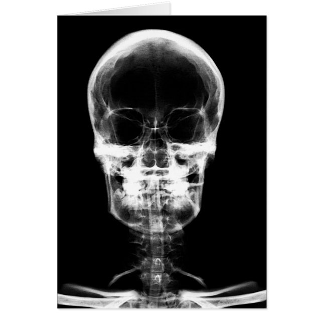 CARTÃO SKELETON DE VISÃO X RAY - B&W (Frente)