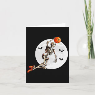 Cartão Skeleton Dunk Sketll Player Halloween Moon