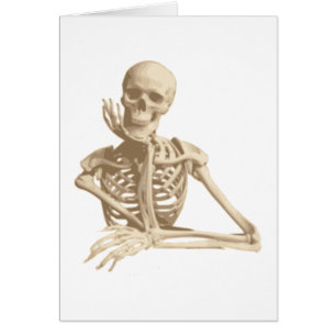 Cartão Skeleton engraçado