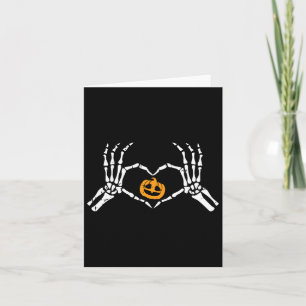 Cartão Skeleton Halloween Heart Halloween Costume Bones P