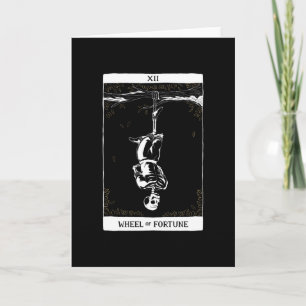 Cartão Skeleton Hanged Man Tarot