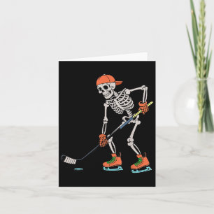 Cartão Skeleton Ice Hockey Halloween Costume Men Meninos