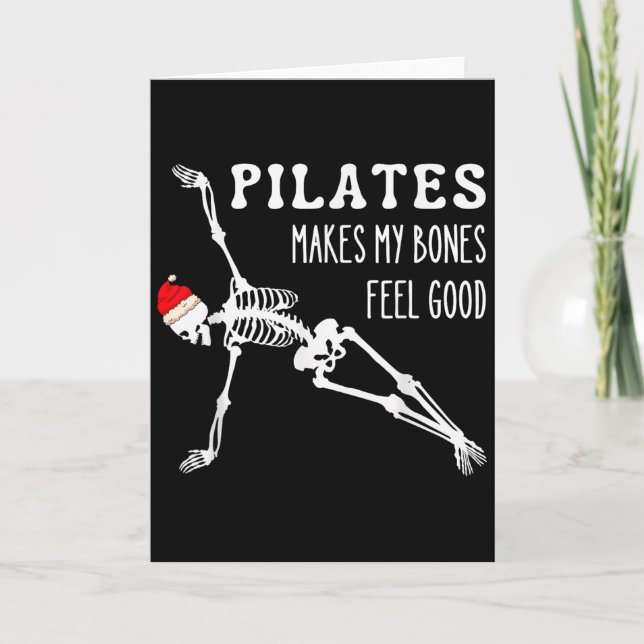 Cartão Skeleton Lates Makes My Bones Feel Good Meditation (Frente)