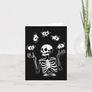 Cartão Skeleton malabando fantasma Dia de as Bruxas engra