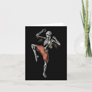 Cartão Skeleton Muay Thai Boxing Karate Kickboxing Martia