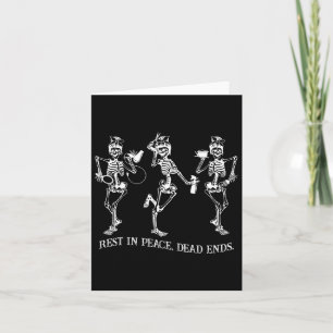Cartão Skeleton Peace Morto Termina Halloween De Hairstyl