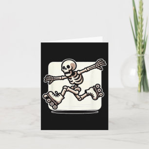 Cartão Skeleton Roller Skeleton Skater Skater