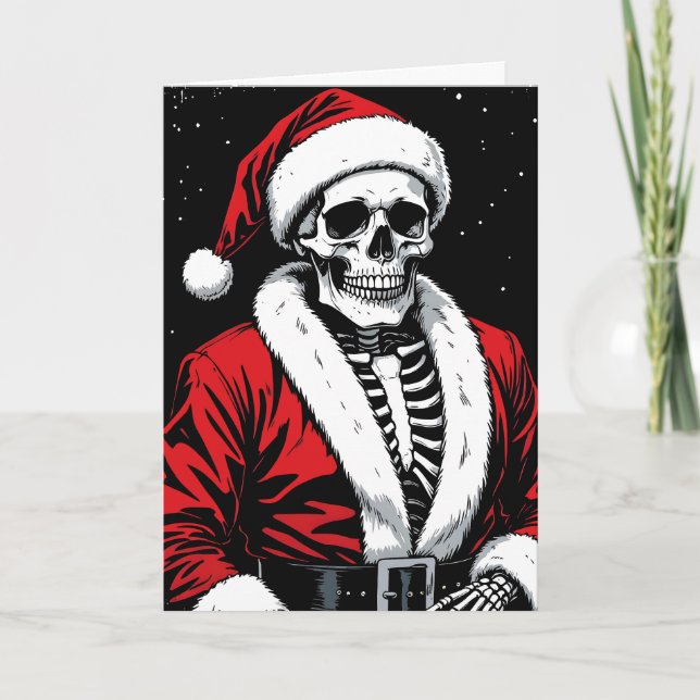 Cartão Skeleton Santa (Frente)
