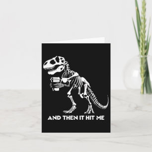 Cartão Skeleton T-rex Dinossaur Homens de Halloween Mulhe
