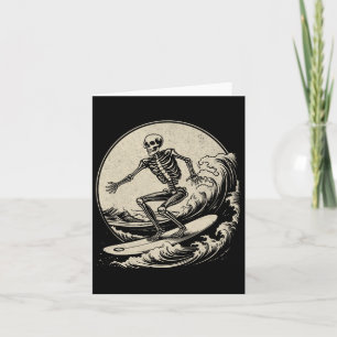Cartão Skelfer Surfer Vintage Grande Onda Surfing Surfing