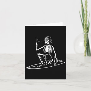 Cartão Skeltering Surfing Lazy Halloween Costume Skull Bo