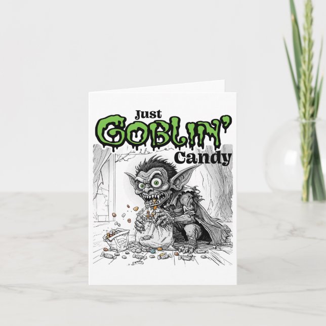 Cartão Sketchy Only Goblin' Candy (Frente)