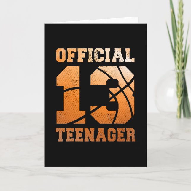 Cartão Sketll 13th Birthday Official Teenager Boy 13 Year (Frente)