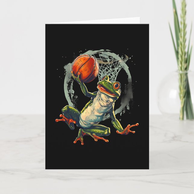 Cartão Sketll Frog Toad Slam Dunk Artwork Sketll Hoop  (Frente)