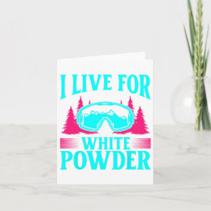Cartão Ski 90s, 80s, Roupa De Esqui Que Vivo Para Pó Bran