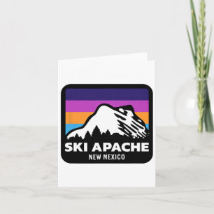 Cartão Ski Apache Novo México Esquiando a família T
