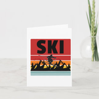 Cartão Ski Funny Skier Legal Snowboarder Mountain Skiing 