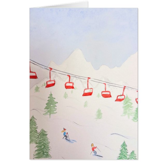 Cartão Ski Scene (Frente)