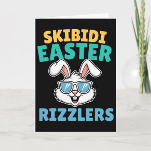 Cartão Skibidi Páscoa - Divertido Rizzler de Páscoa Geraç