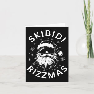 Cartão Skibidi Rizzmas Engraçado Papai Noel Natal