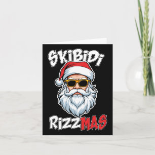 Cartão Skibidi Rizzmas Natal Rizz Papai Noel Carisma