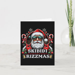Cartão Skibidi Rizzmas Natal Rizz Santa Claus Charismo