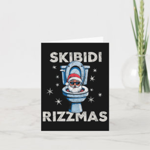 Cartão Skibidi Rizzmas Papais noeis de Natal Engraçados F