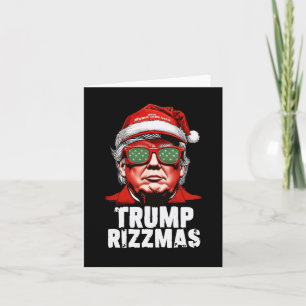 Cartão Skibidi Trump Rizzmas Natal Rizz Papai Noel C