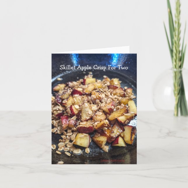 Cartão Skillet Apple Crisp Recipe Card (Frente)