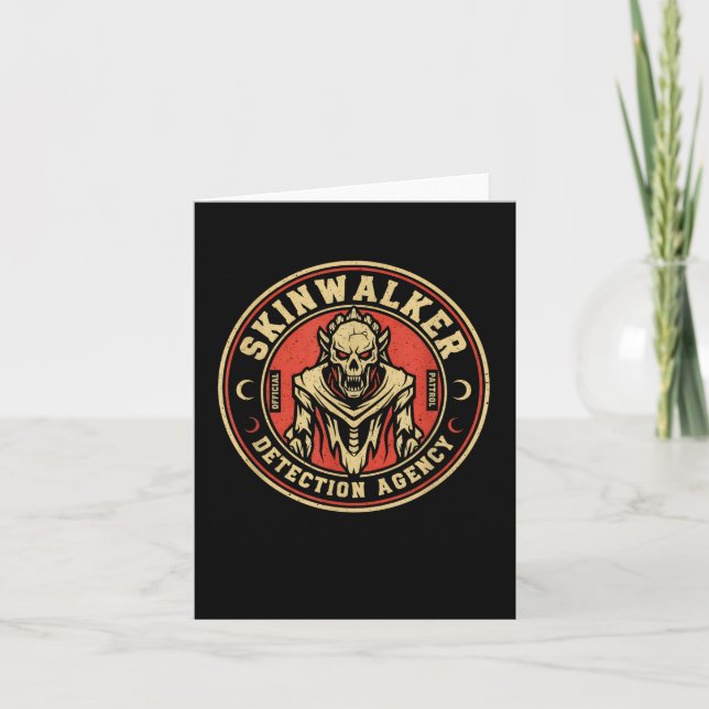 Cartão Skinwalker Detection Agency Funny Cryptid Skinwalk (Frente)