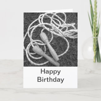 Cartão Skipping Ropes Happy Birthday Card