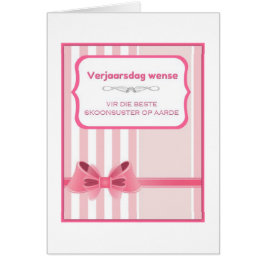 Cartão Skoonsuster de Verjaarsdagwense vir