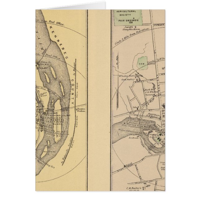 Cartão Skowhegan, Fairfield (Frente)