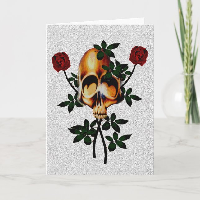 Cartão Skull and Roses (Frente)