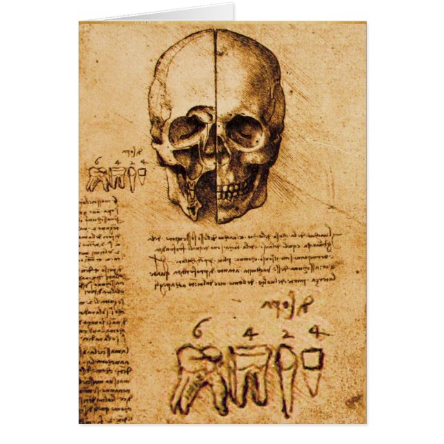 Cartão SKULL AND TEETH ,DENTAL CLINIC ,DENTIST Parchment (Frente)
