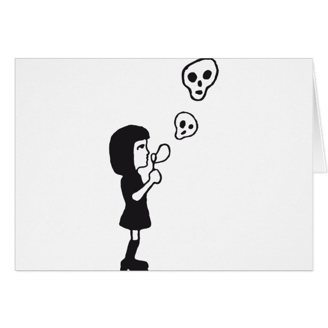 Cartão skull bubbles (Frente Horizontal)