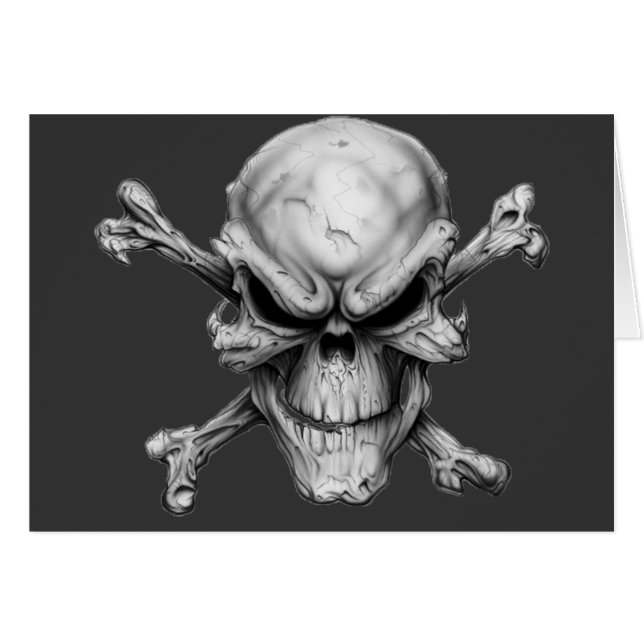 Cartão Skull Crossed Bones (Frente Horizontal)