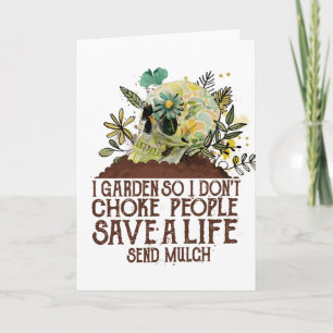 Cartão Skull I Garden Para que eu não engole Pessoas salv