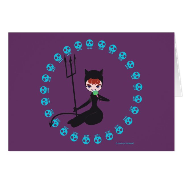 Cartão skull&kitty(black) (Frente Horizontal)