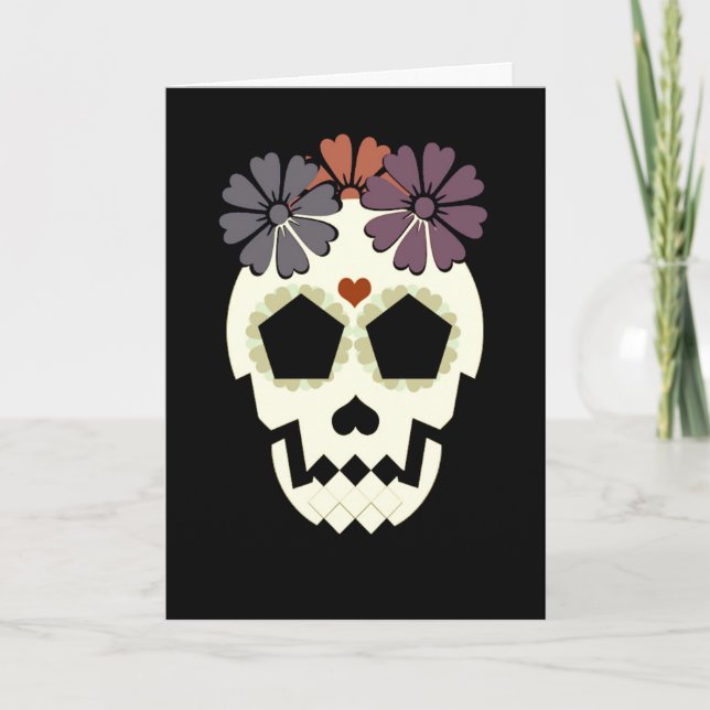 Cartão Skull "Stay Spooky!" Greeting Card (Frente)