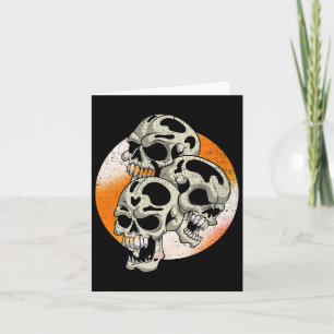 Cartão Skulls Spookls Halloween Festa de Costume Cura Ass