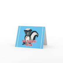 Skunk de aquarela tão fofinho