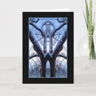 Cartão Sky Blue Tree Design Card