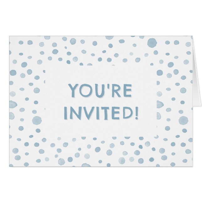 Cartão Sky Confetti Watercolor Pontos de Aniversário (Frente horizontal)