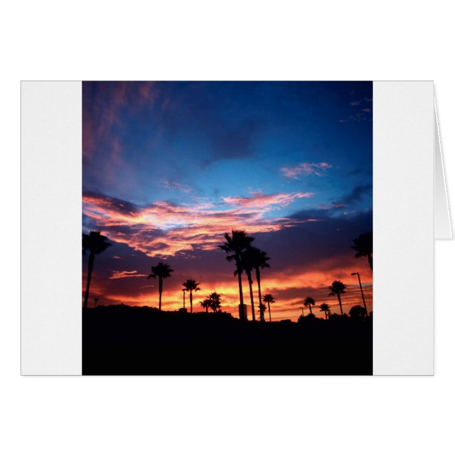 Cartão Sky Southern California Sunset (Frente Horizontal)