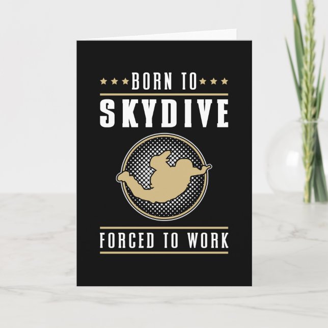 Cartão Skydiving Skydive Jump Skydiver Plane Funny Gift (Frente)