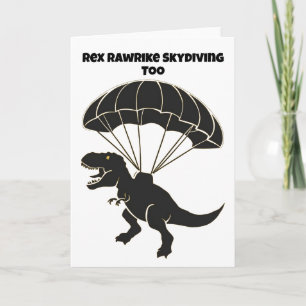 Cartão Skydiving T-rex